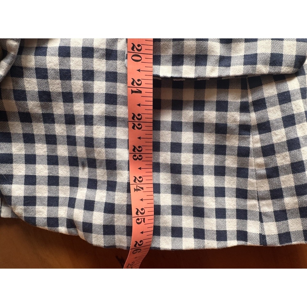 Chadwick's Of Boston Blue White Gingham Woman's Blazer Size 18 Lined 2 Buttons - Picture 12 of 12